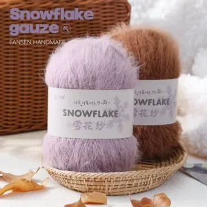 Snowflake Yarn 50g 123m OE Technics 2.6NM Factory Anti Pilling Blended Scarf Cotton Polyester Hand Spun Yarn