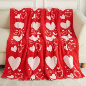 Sofa Bed Blanket for Lunch Break Nap Valentine’s Day Gift Romantic Soft Cozy Warm Blanket