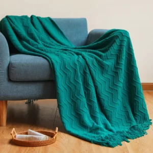 Sofa Cover Blanket Thickened Knitted Tassel Office Air Conditioning Bed End Nap Luxury Throw
