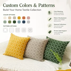 Sofa Cushion Cover Circle Pattern Throw Pillow Cover for Home Couch Decor