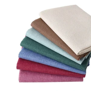 Sofa Cushion Fabric Acrylic Thickened Heavyweight Vintage Homespun Plain Dyed Canvas Tablecloth DIY Breathable