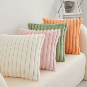 Sofa Cushion Throw Pillow Cover Decorative Fabric Custom Woven Striped Floral Geometric Square Shape Portable