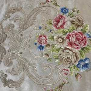 Sofa Embroidered Arabic Velvet Fabric Price Per Meter for Sofa