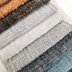 Sofa Fabric Manufacturer Hometextile Woven Textured Chenille Velvet Upholstery Fabric for Sofa