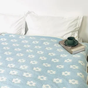 Sofa Throw Blanket Handmade 100% Polyester Custom Jacquard Decorative Knit Blanket for Couch Bed