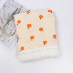 Soft 100% Cotton Crepe Swaddle Muslin Lace Blankets Swaddle Wrap for Baby All Seasons
