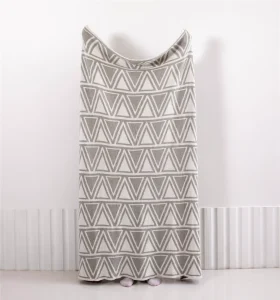 Soft 100% Cotton Raschel Knitted Bohemian Style Throw Blanket