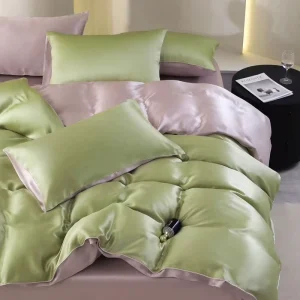 Soft 100% Mulberry Silk Duvet Cover Set Luxury Silk Satin Bedding Set