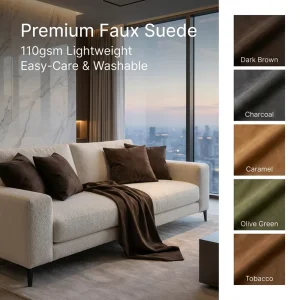 Soft 100% Polyester Chenille Fabric 110gsm Knitted Microsuede Stain Resistant Plain Sofa Chair Shoes Bags Home Textile