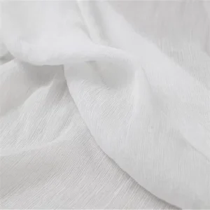 Soft 5mm White Ivory Color 100% Pure Light Silk Crinkle Georgette Fabric for Embroidery Spring Women Dress