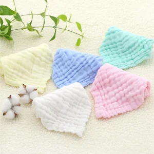 Soft & Absorbent Baby Washcloths 6 Layers Cotton Gauze Handkerchief Towel for Newborns’ Skin Great for Bathing