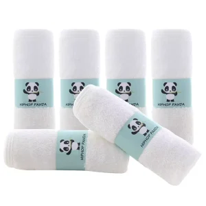 Soft Absorbent Bamboo Baby Washcloths Natural Plaid Woven Towel for Newborn Bath Face for Delicate Skin Convenient Bathroom Use