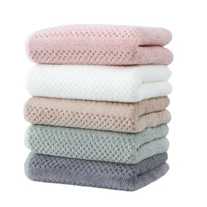 Soft Absorbent Microfiber Towel and Coral Fleece Bathroom Bath Towel Set
