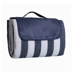 Soft Acrylic Picnic Blanket Waterproof Picnic Mat with Portable Carry Handle for Family Camping Trips Park Outings