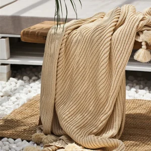 Soft Acrylic Tassel Thread Crochet High Quality Home Accessories Sofa Decorative Knitted Throw Blanketmod Yls