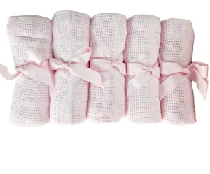 Soft Bamboo Cotton Thread Woven Cellular Throw Blanket