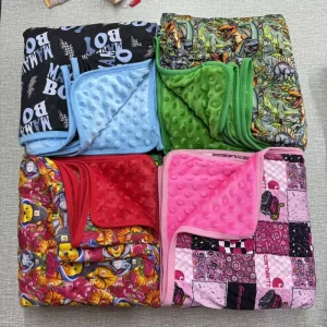 Soft Bamboo Fiber Bunk Bed Blanket Boys and Girls Pattern Fall and Winter Season Minky Blanket