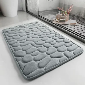 Soft Bathroom Rugs Mats Super Water Absorbent Stone Bath Mat Memory Foam Anti Slip Bath Floor Mat