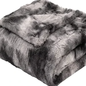 Soft Beige Luxury Plush Thick Faux Fur Throw Blanket for Couch Bedroom Sofa