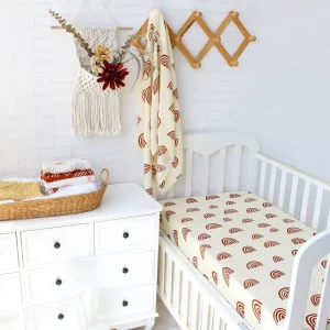 Soft Breathable 100% Organic Cotton Muslin Infant Crib Sheet With Matching Pillowcase Digital Printing Animal Camo Low Moq