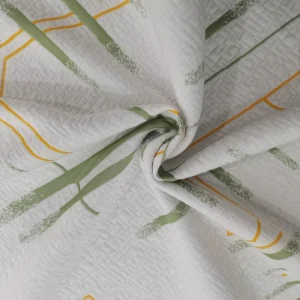 Soft Breathable Bamboo Fiber Cotton Mattress Fabric Eco Friendly Jacquard Knitted Fabric for Mattress Cover