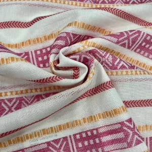 Soft Breathable CVC Cotton Poly Blend Jacquard Woven Fabric for Women Apparel