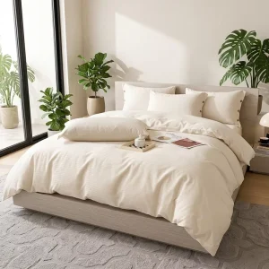 Soft Brushed Microfiber Solid Color Bedding Set for Modern Family Bedroom Decoration with 4pcs Polyester Fabric