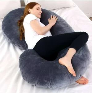 Soft C Shape Women Maternity Body Pregnancy Pillow with Removable Cover