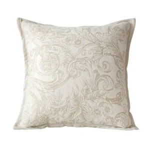 Soft Chenille Beige Elegant Throw Pillow Home Cushion Cover Decorative
