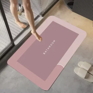 Soft Comfy Mould Resistant Super Absorbent Non Slip Designer Bathtub Floor Foot Earth Mats Bathroom Mat Shower Mat