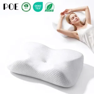 Soft Contour Bed Pillows Memory Foam for Side Back Stomach Sleepers Ergonomic Adjustable Cervical Pillow Relief