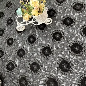 Soft Cord Guipure Lace Velvet Embroidery African Lace Fabric for Wedding Bridal Dress Polyester Accessories