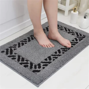 Soft Cozy Polyester Bathroom Rugs Super Absorbent Washable PET Friendly Anti Slip TPR Backing Bath Mat for Bathtub Home Hotel