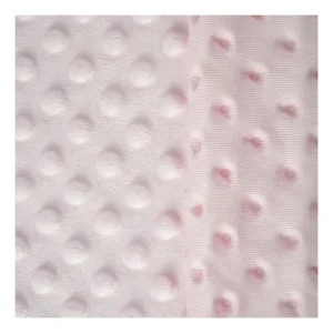 Soft Cuddle Fleece Plush Polyester Bubble Baby Blanket Minky Dot Plush Fabric
