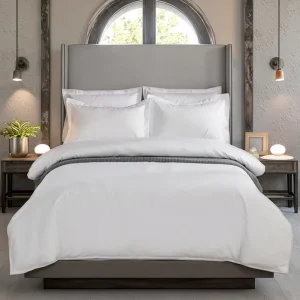 Soft Customized White Soft Colors Polyester Cotton Bedding Set Luxury Comforter Linen Bedding Set Flat Sheet Sets