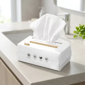 Soft Disposable Face Towel Cotton Tissue for Facial Cleansing Dry & Wet Use Lint Free Skincare Towels