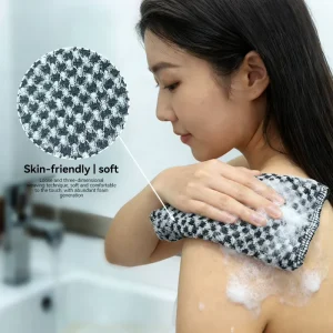 Soft Exfoliate Bamboo Charcoal Dead Skin Remover Japanese Exfoliating Washcloth Bath Scrubber Body Back Cleaning Shower Towel