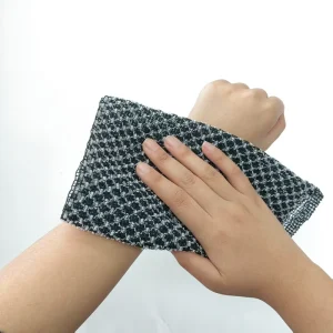 Soft Exfoliating Bamboo Charcoal Diamond Washcloth Japanese Bath Scrubber for Men Black Body Wash Cloth for Back Cleaning Towel
