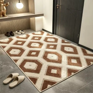 Soft Faux Cashmere Carpet With Jacquard Pattern Full Coverage Floor Mat for Living Room Sofa and Coffee Table Area Durable Decor