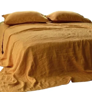 Soft Feeling Flax 100% French Linen Fabric Bedding Set Bedroom Linen Bedding Sets Luxury Linen Bedding