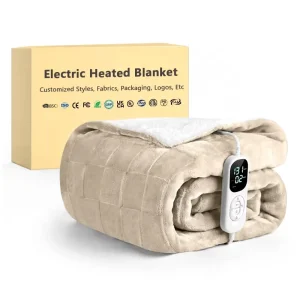 Soft Flannel Fleece Electric Heated Throw Blanket Washable Warm Blanket Temperature Control Winter Home Use