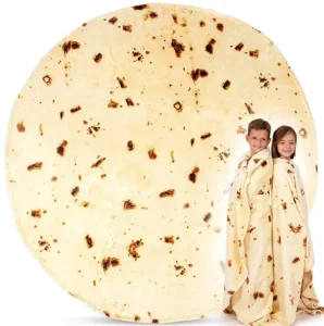 Soft Flannel Fleece Printing Tortilla Throw Blanket Wrap Round Sofa Food Blanket for Adults Kids