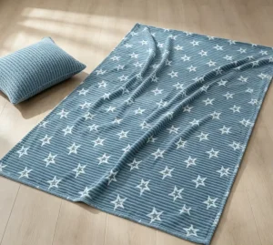 Soft Flannel Throw Blanket 100% Polyester Four Seasons Plain Style Cozy Warm Jacquard Weave for Home Sofa Bedroom Decor