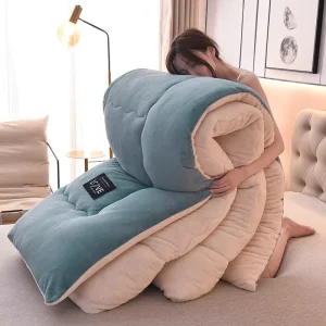 Soft Flannel Velvet Comforter Set Thick Warm Winter Quilted Comforter