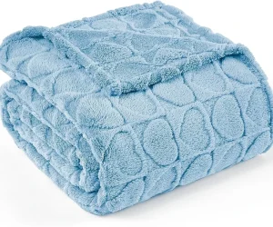 Soft Fleece Blanket Cozy Warm Lightweight Comfortable Teddy Fleece Throw for Bed Couch and Home Decor