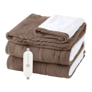 Soft Fleece with 10 Hours Auto Off 5 Heating Levels ETL Certification Machine Washable Electric Blanket