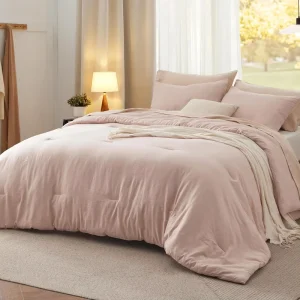 Soft & Fluffy Breathable Comforter Set Machine Washable Durable All Season Bedding Set with Pillowcases (Twin Queen King)