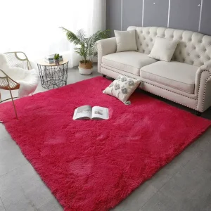 Soft Fluffy Polyester Polypropylene Carpet Padding Non Slip Bottom Plush Floor Mat for Home Decor Travel Prayer Washable Feature
