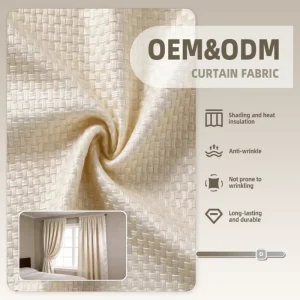 Soft Furnishing Custom Floral Embossed Curtain Fabric Soft Fiber Homestay Room Shading Cooling Cloth