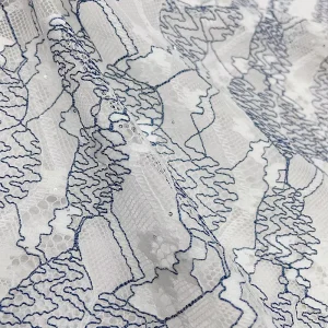 Soft High Quality Floral Mesh Sequin Embroidery Lace Fabric for Delicate Party Accessories
